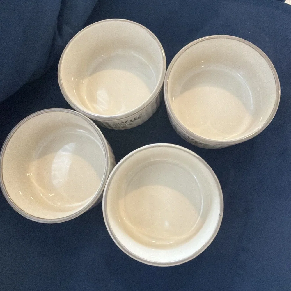 Set of 4‎ Newcor Stoneware Ramekin Bowls Made In Japan